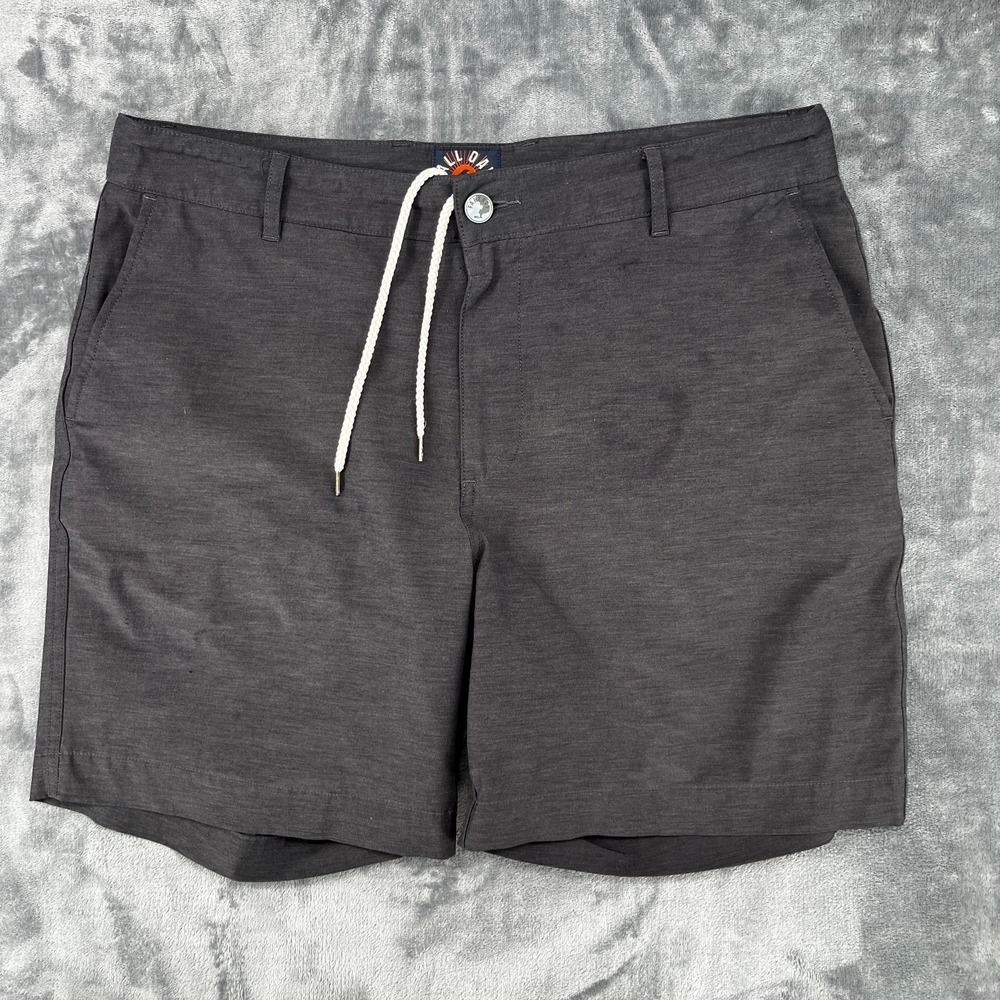 Faherty All Day Shorts Men's 34 Black Stretch Hybrid Performance Drawstring Flaw